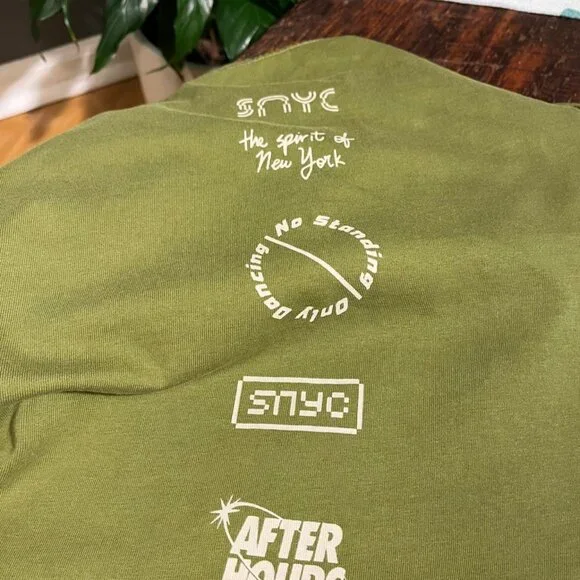 Saturdays Collage Stack Relaxed Long Sleeve Tee Mayfly - Olive - Men's Medium - Picture 8 of 8